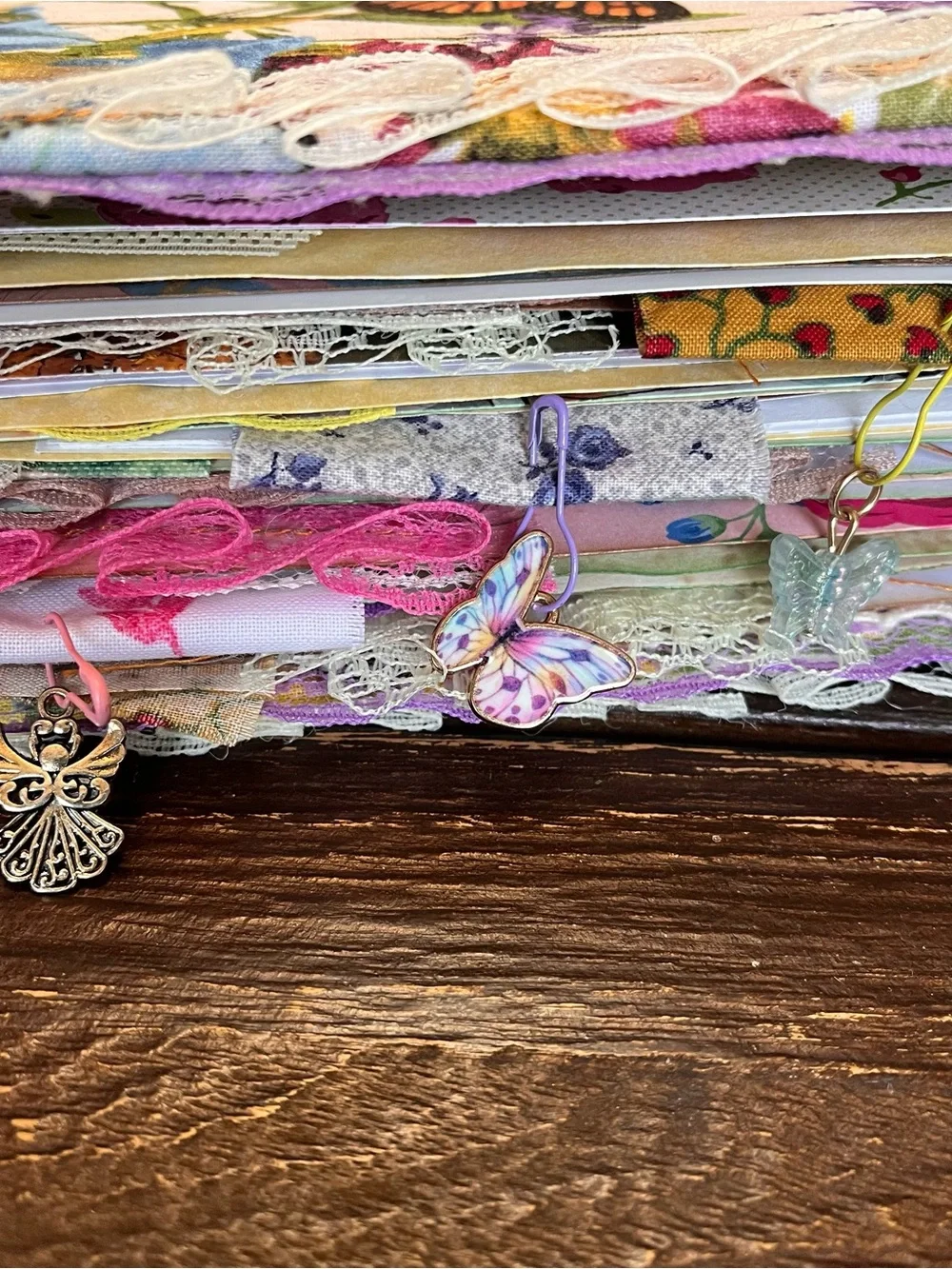 Butterfly Junk Journal Faith Floral Nature Flowers Softcover Decorated 3 Sig - Picture 7 of 16